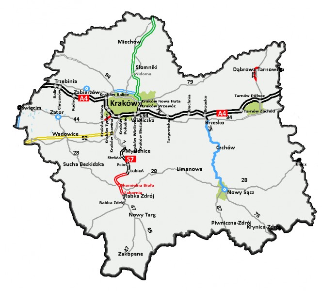 malopolskie mapka drogi w PBDK 2014 2023 1