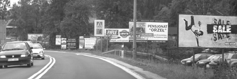 Fot. 11. Nadmiar reklam w wizualnym otoczeniu drogi