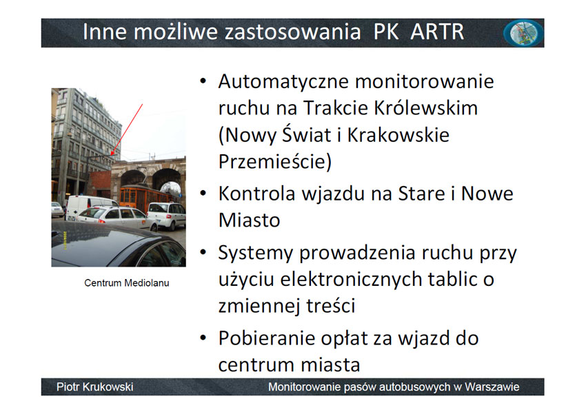 Monitorowanie pasów autobusowych w Warszawie